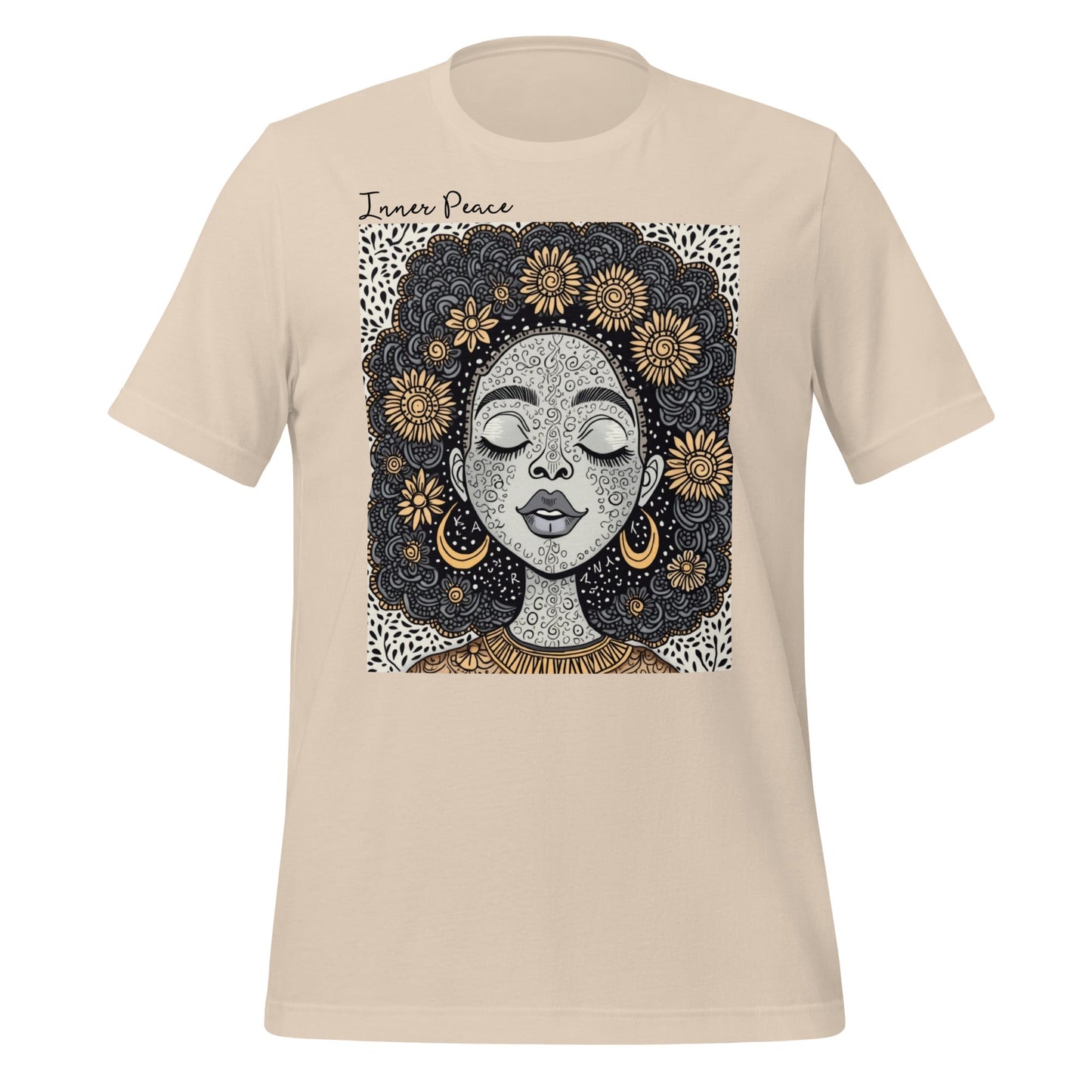 Artistic Afro Beauty T-Shirt | Bold & Meaningful Design - Cream - RegSmegLifeVibes Tee