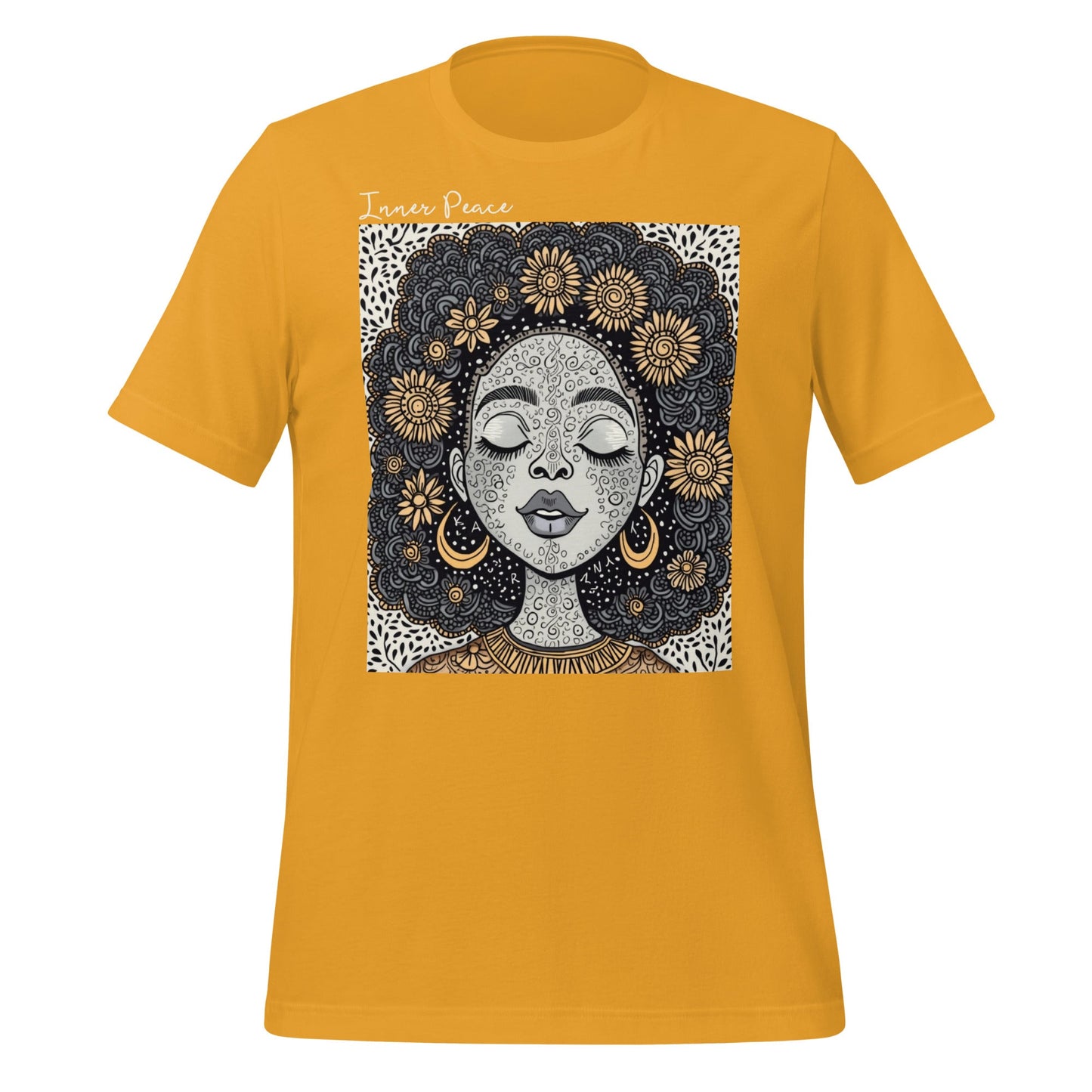 Artistic Afro Beauty T-Shirt | Bold & Meaningful Design - Mustard - RegSmegLifeVibes Tee