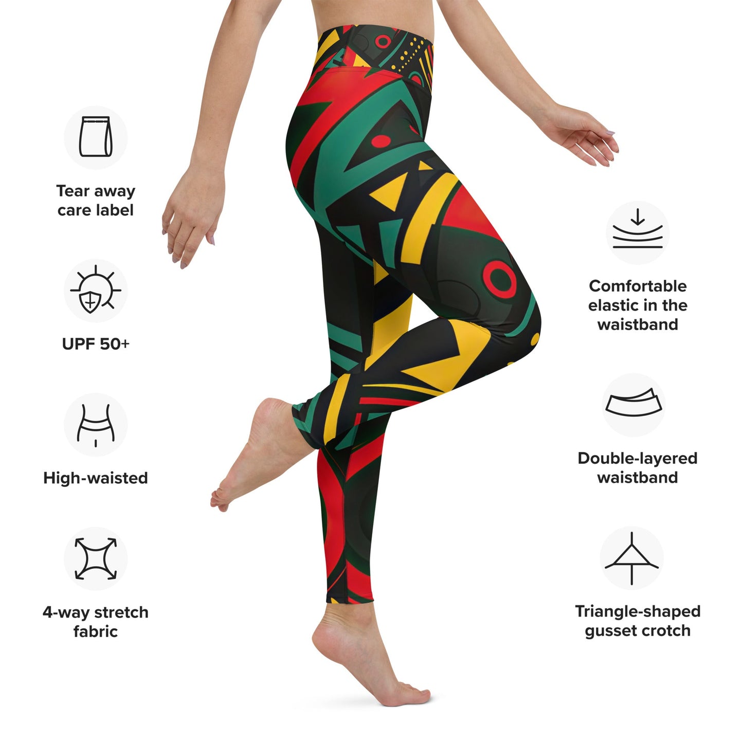 Bold Tribal Print Plus Size Leggings | Vibrant & Comfortable - RegSmegLifeLuxe Leggings