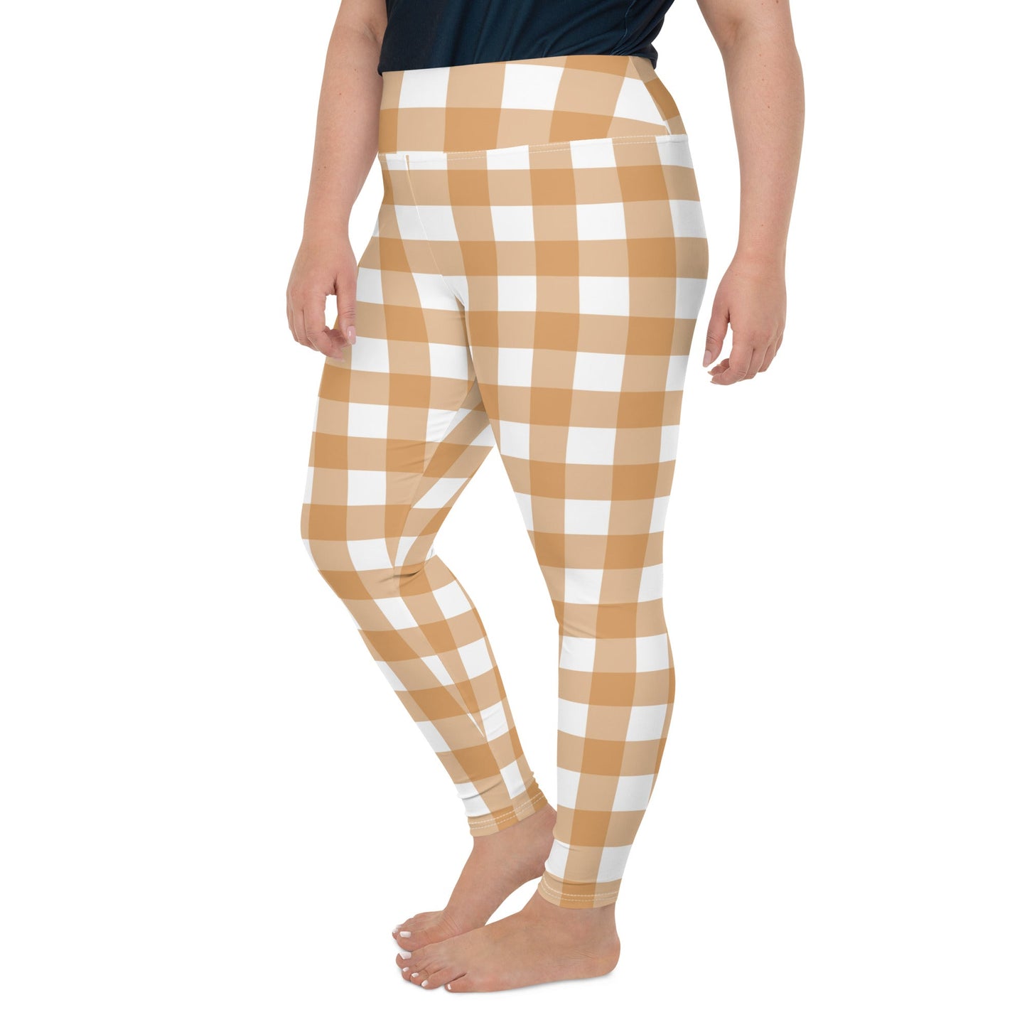 Country Chic Pattern Plus Size Leggings - RegSmegLifeAll - Over Leggings