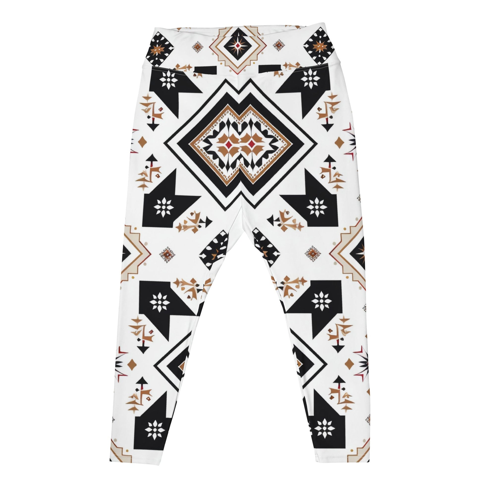 Elegant Aztec - Inspired Plus Size Leggings | Stylish & Comfortable - RegSmegLifeLuxe Leggings