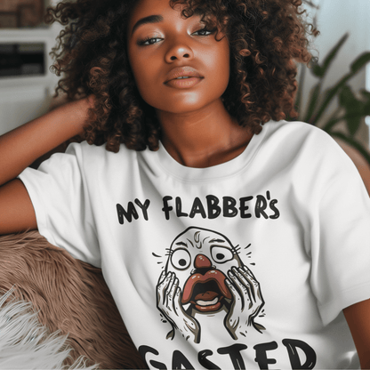 Flabbergasted T-Shirt | My Flabber's Gasted Funny Tee - Athletic Grey - RegSmegLifeVibes Tee