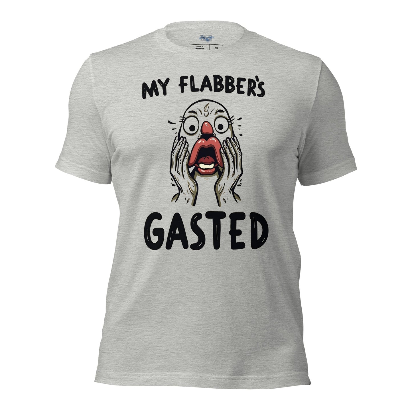 Flabbergasted T-Shirt | My Flabber's Gasted Funny Tee - Athletic Grey - RegSmegLifeVibes Tee