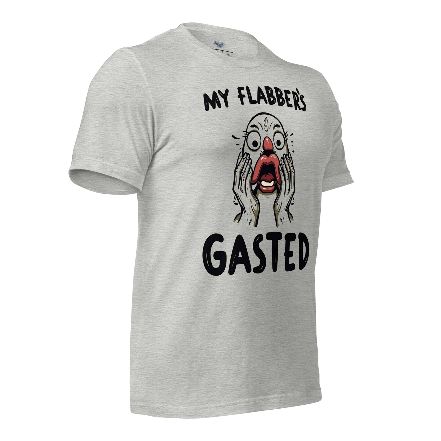 Flabbergasted T-Shirt | My Flabber's Gasted Funny Tee - Athletic Grey - RegSmegLifeVibes Tee