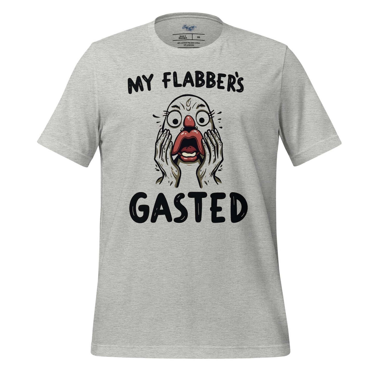 Flabbergasted T-Shirt | My Flabber's Gasted Funny Tee - Athletic Grey - RegSmegLifeVibes Tee