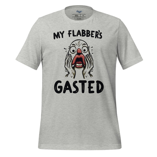 Flabbergasted T-Shirt | My Flabber's Gasted Funny Tee - Athletic Grey - RegSmegLifeVibes Tee