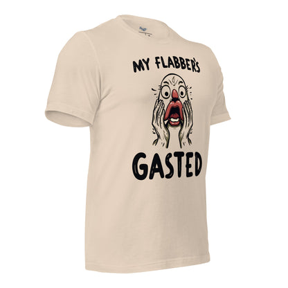 Flabbergasted T-Shirt | My Flabber's Gasted Funny Tee - Tan - ish Cream - RegSmegLifeVibes Tee