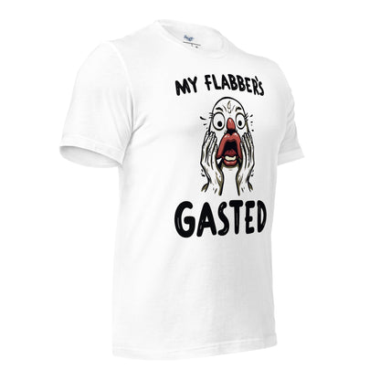 Flabbergasted T-Shirt | My Flabber's Gasted Funny Tee - White - RegSmegLifeVibes Tee