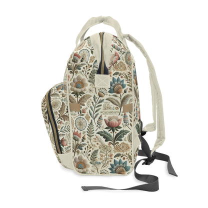 Floral Embroidered Pattern Design Aesthetic Backpack - RegSmegLifeBags