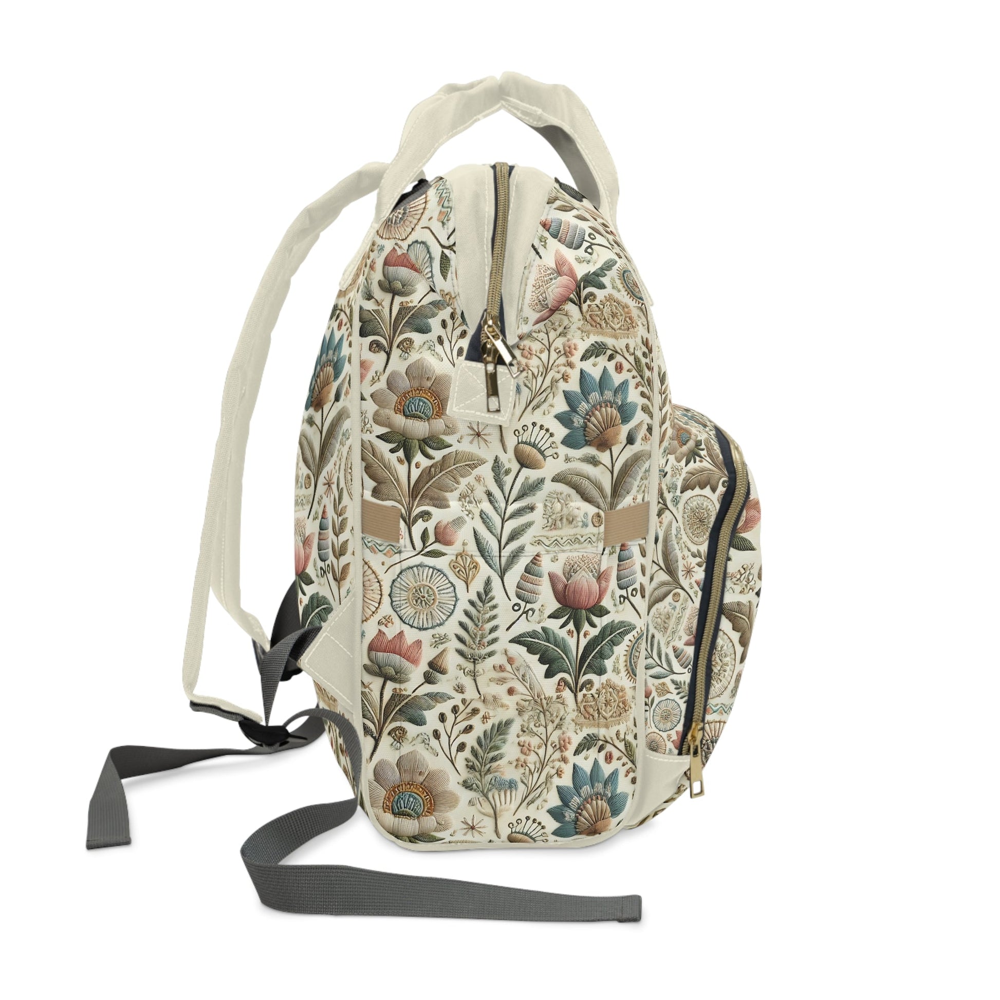 Floral Embroidered Pattern Design Aesthetic Backpack - RegSmegLifeBags