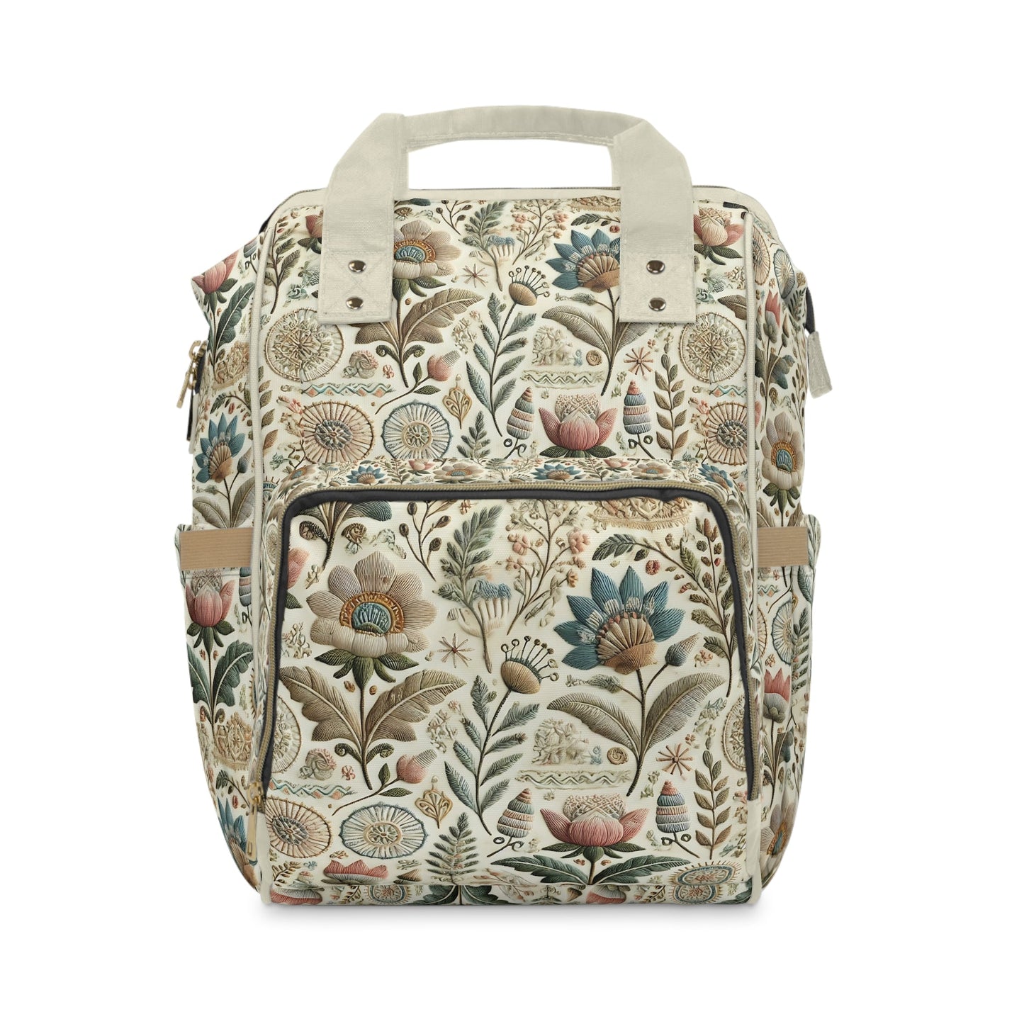 Floral Embroidered Pattern Design Aesthetic Backpack - RegSmegLifeBags