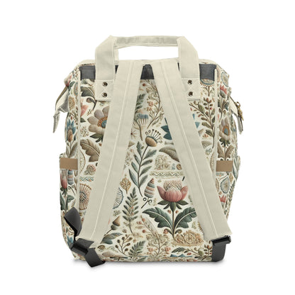 Floral Embroidered Pattern Design Aesthetic Backpack - RegSmegLifeBags