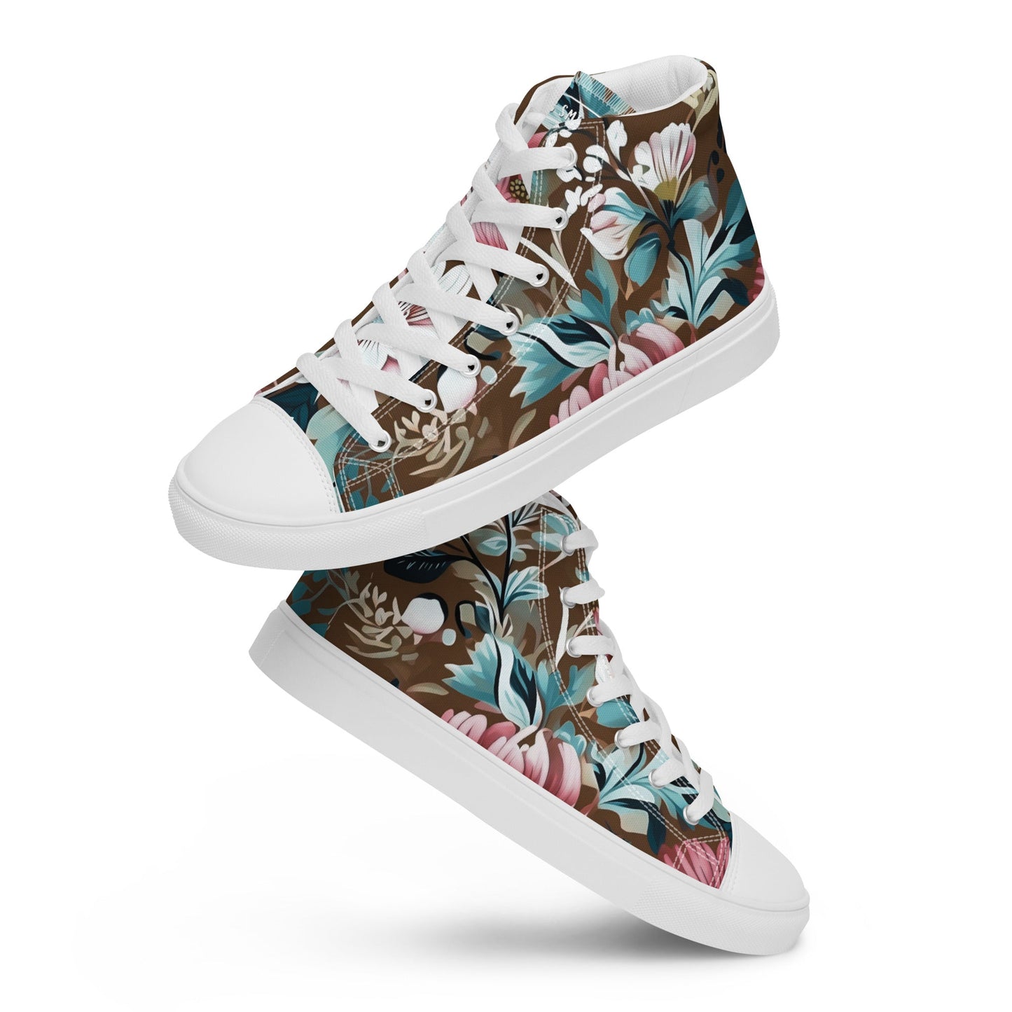 Floral High - Top Women Sneakers | Reg Smeg Printed Tongue - RegSmegLifeFloral Shoe