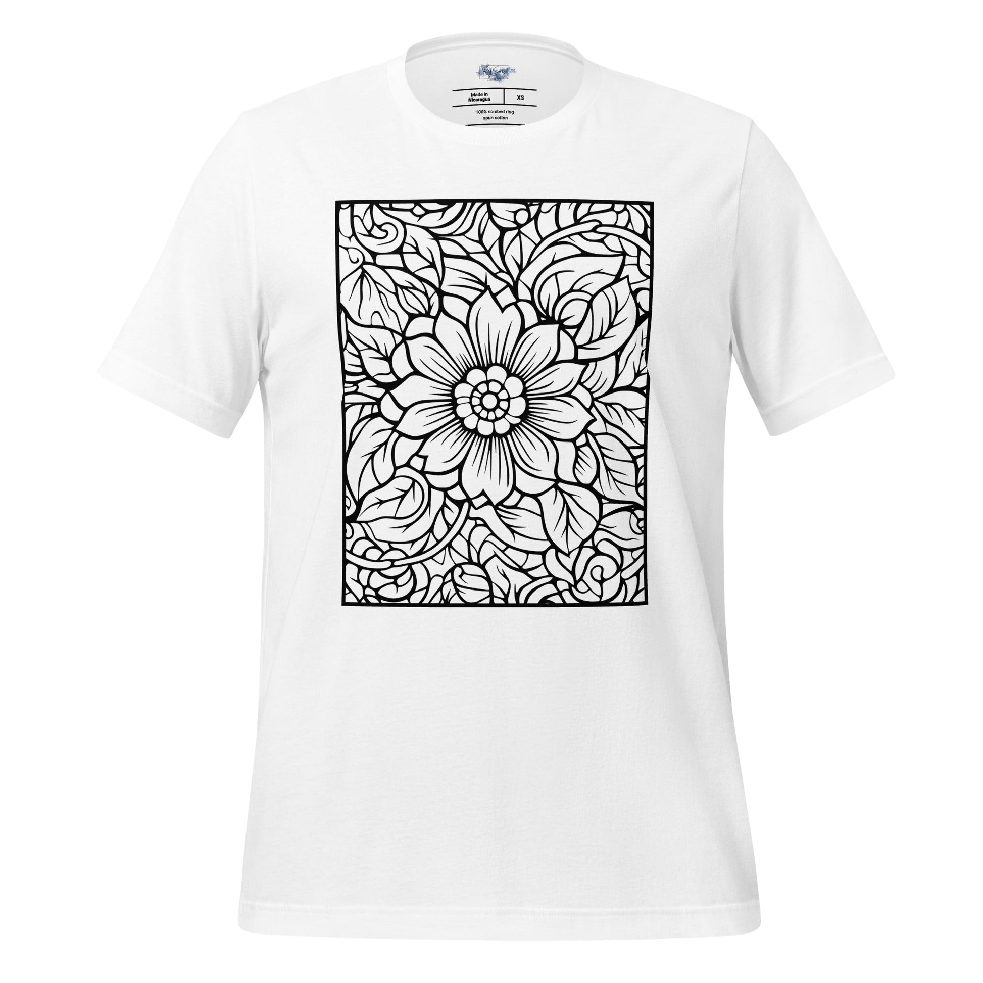 Floral Mandala "Color Me" Tee - RegSmegLifeColor Me