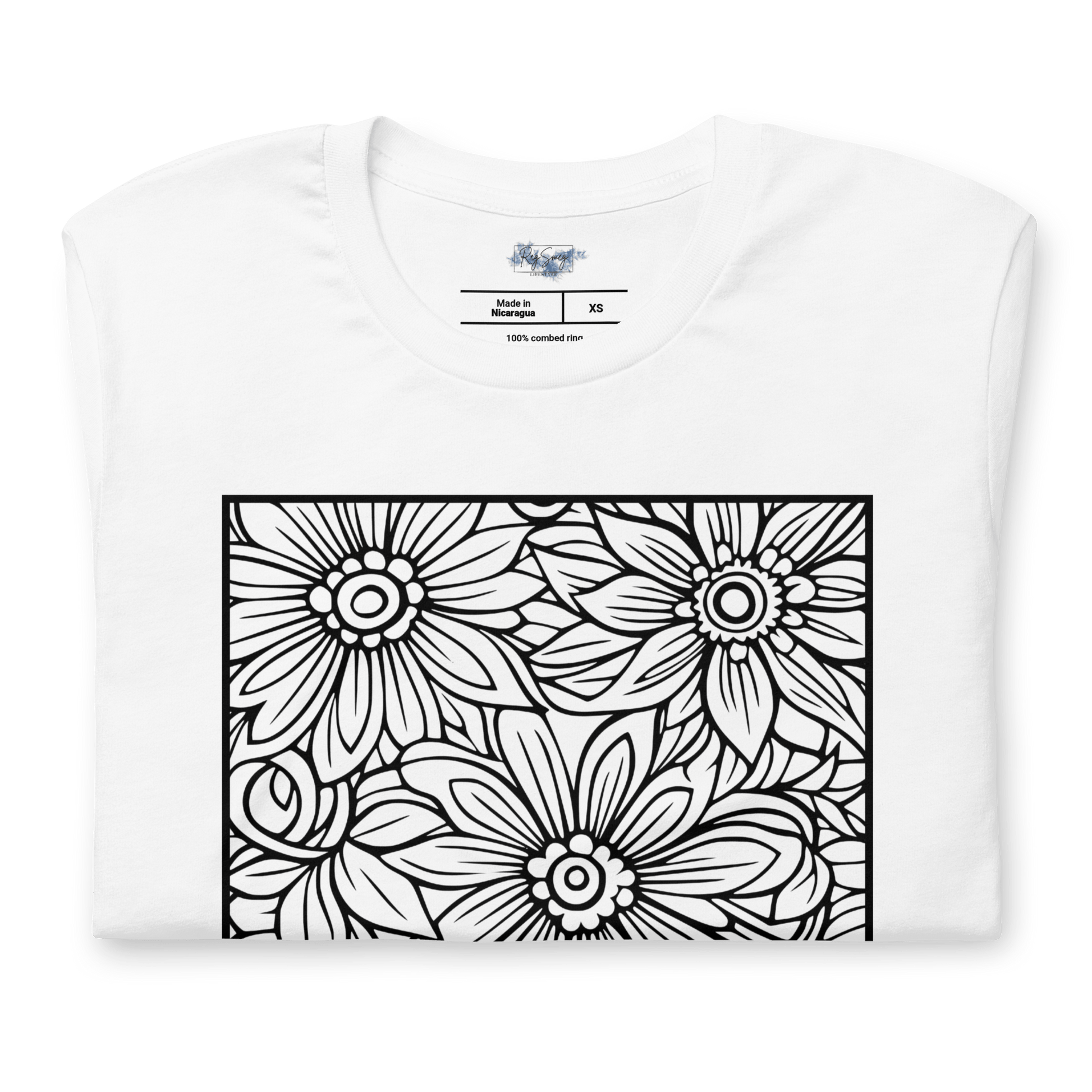 Floral Mandala "Color Me" Tee - RegSmegLifeColor Me