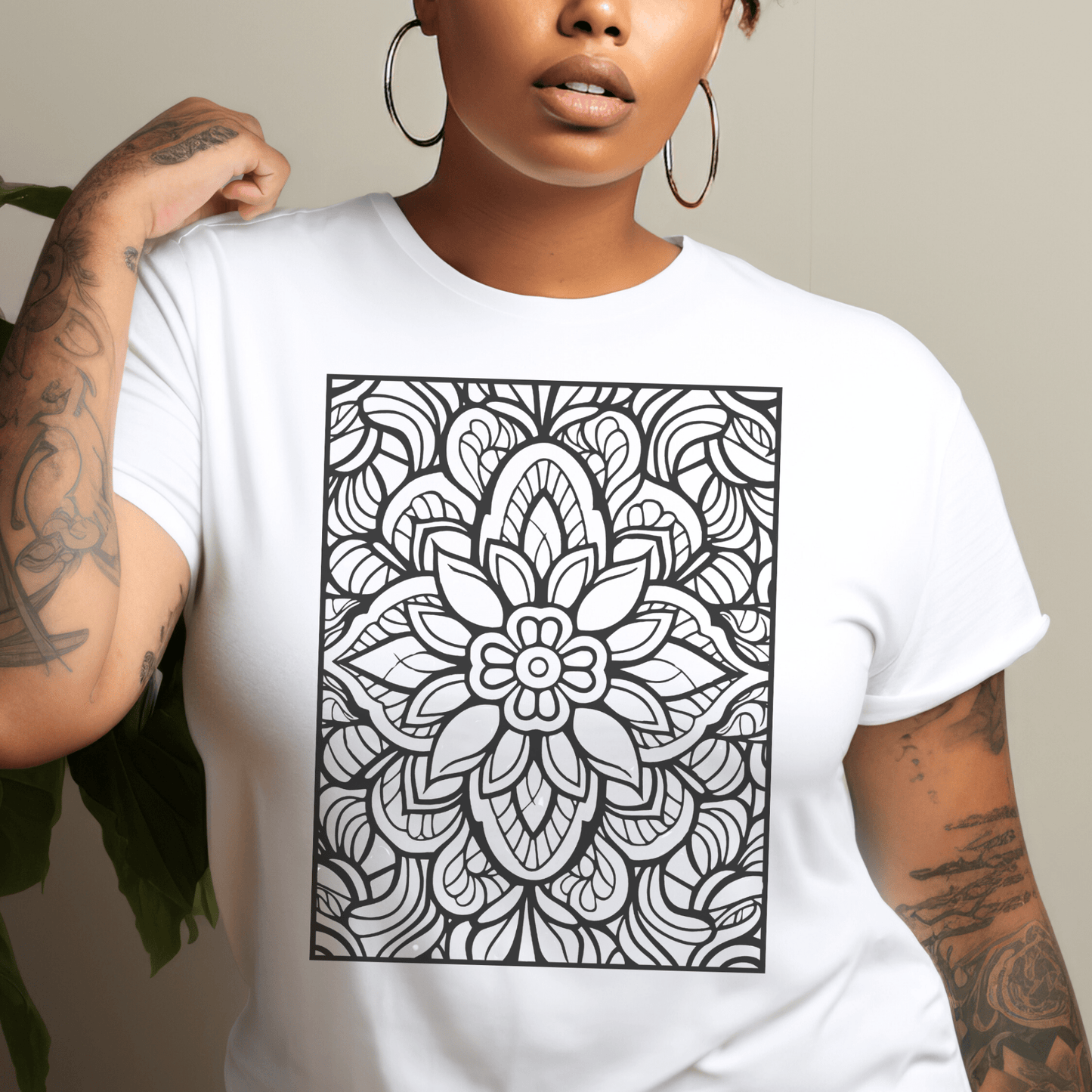 Floral Mandala "Color Me" Tee - RegSmegLifeColor Me