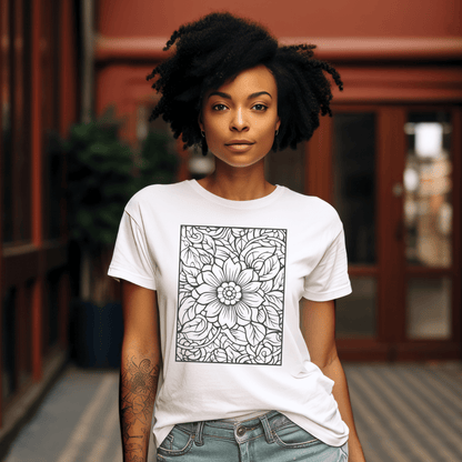 Floral Mandala "Color Me" Tee - RegSmegLifeColor Me