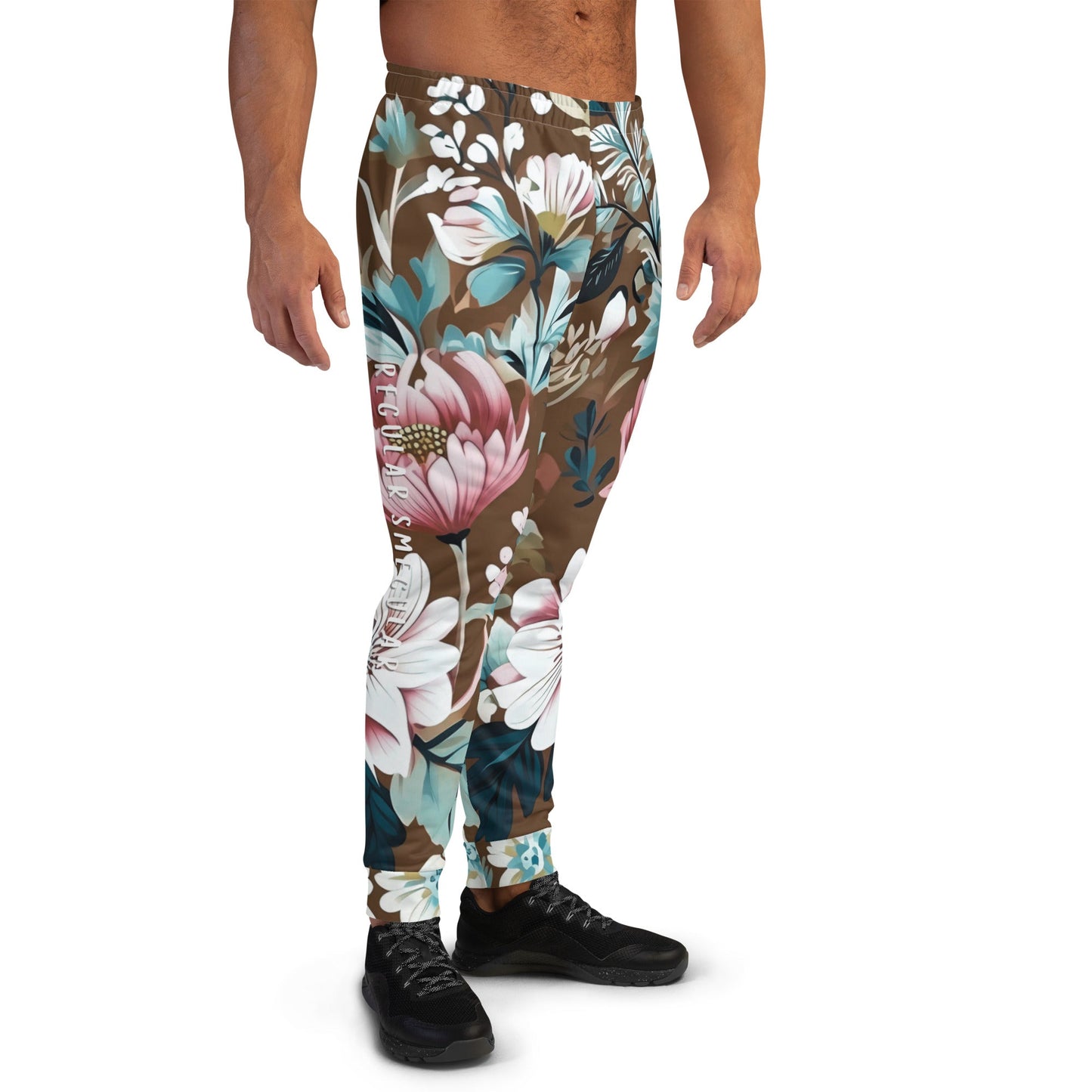 Floral Men's Joggers | Regular Smegular Right Leg Print - RegSmegLifeFloral