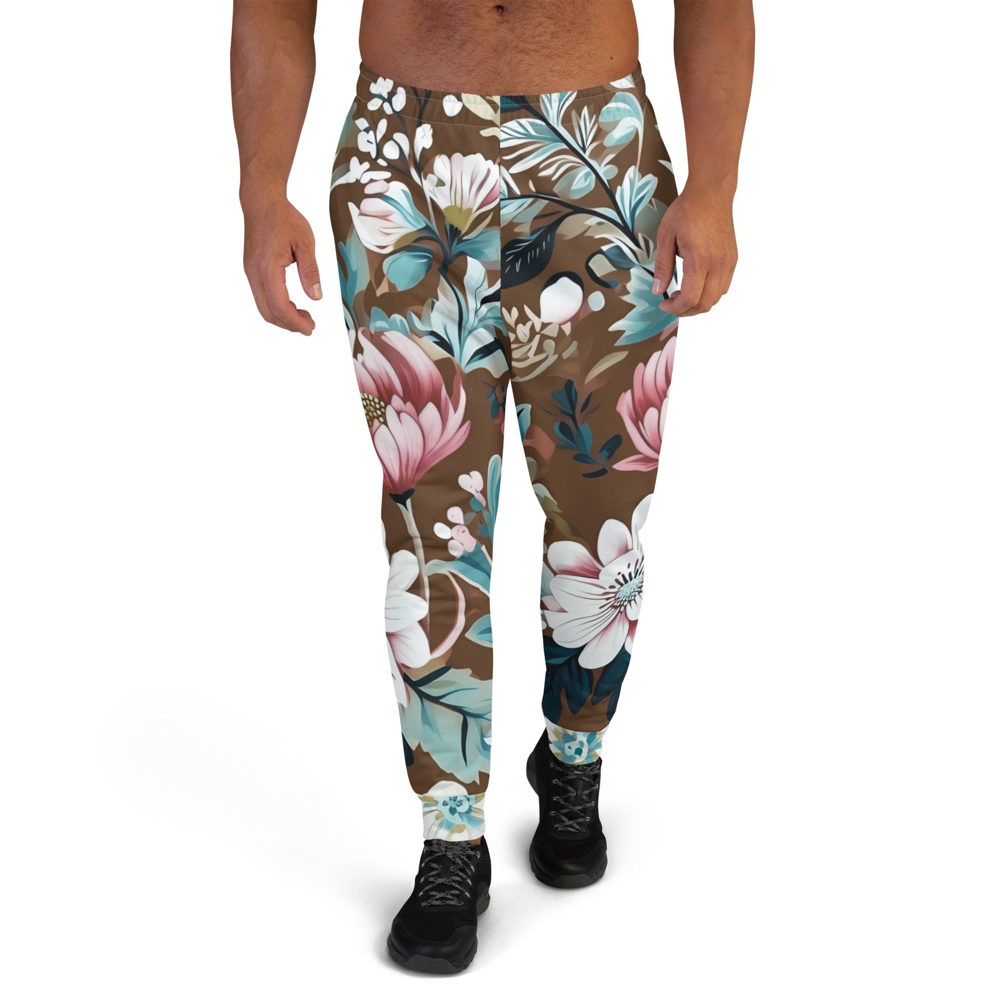 Floral Men's Joggers | Regular Smegular Right Leg Print - RegSmegLifeFloral