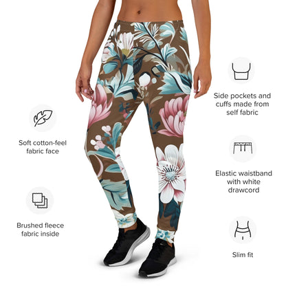 Floral Women's Joggers | Regular Smegular Right Leg Print - RegSmegLifeFloral