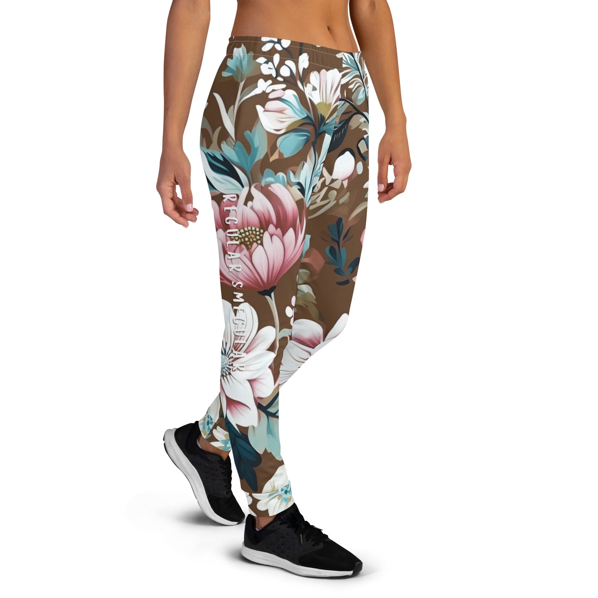 Floral Women's Joggers | Regular Smegular Right Leg Print - RegSmegLifeFloral