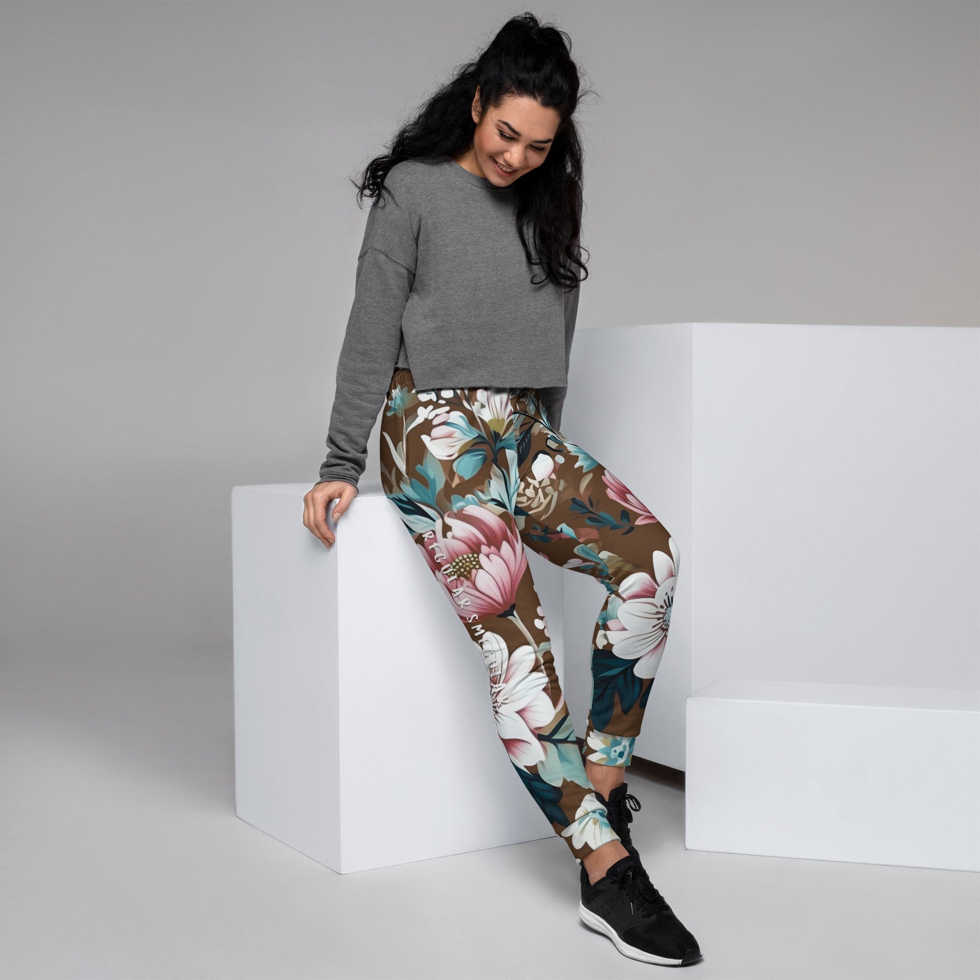 Floral Women's Joggers | Regular Smegular Right Leg Print - RegSmegLifeFloral