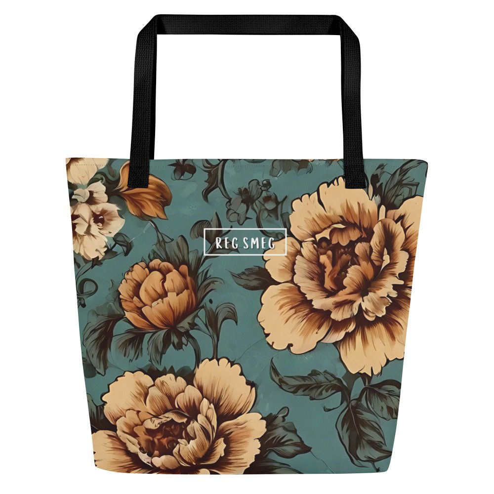 Large Elegant Floral Tote Bag | Lux Botanical Collection - RegSmegLifeLuxe Tote