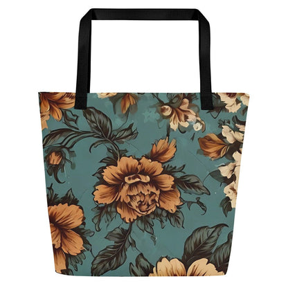 Large Elegant Floral Tote Bag | Lux Botanical Collection - RegSmegLifeLuxe Tote