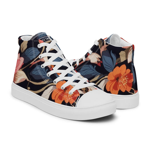 Men's High Top Canvas Floral I - RegSmegLife