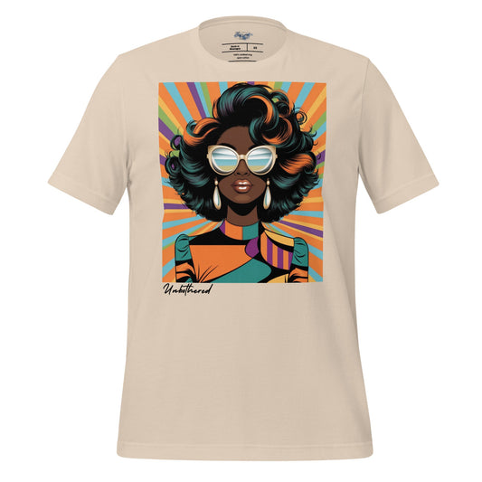 Retro Pop Art T-Shirt | Bold & Vibrant 70s - Inspired Print - Cream - RegSmegLifeVibes Tee