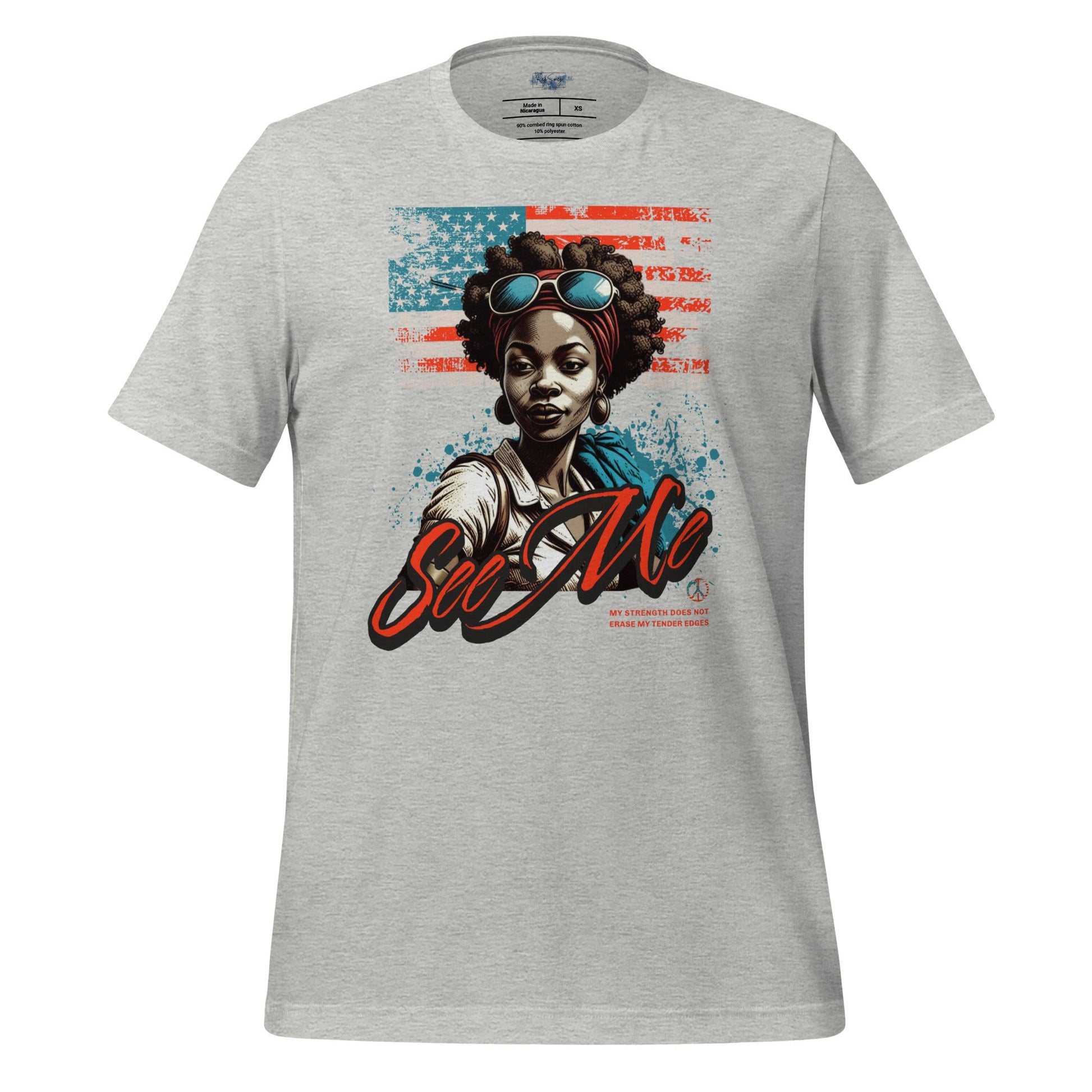 See Me Empowerment T-Shirt | Bold & Inspiring Graphic Tee - Athletic Grey - RegSmegLifeVibes Tee