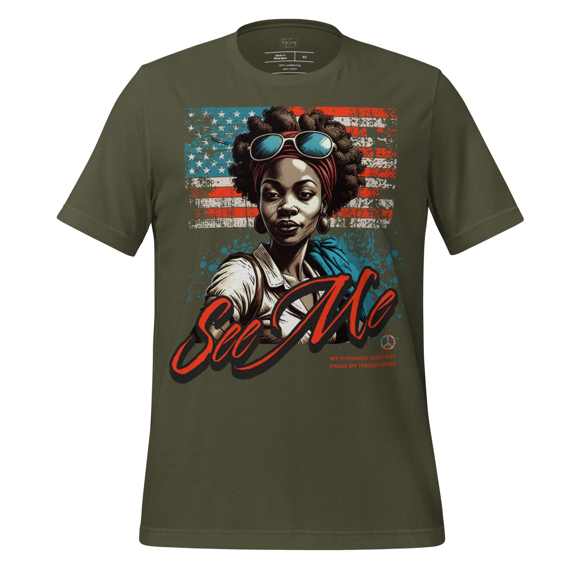 See Me Empowerment T-Shirt | Bold & Inspiring Graphic Tee - Military Green - RegSmegLifeVibes Tee