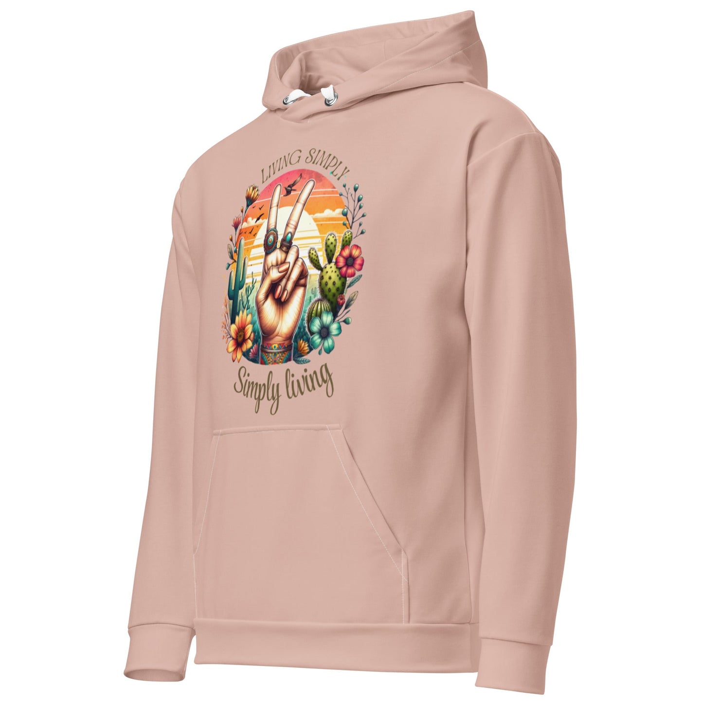 Simply Living Hoodie - Cavern Pink - RegSmegLifeVibes Hoodie