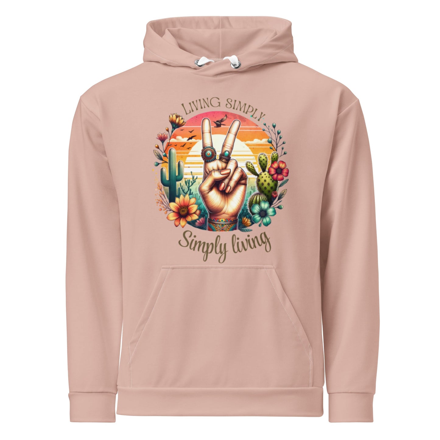 Simply Living Hoodie - Cavern Pink - RegSmegLifeVibes Hoodie