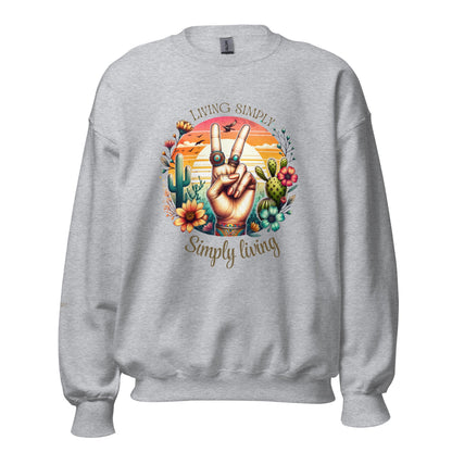 Simply Living Sweatshirt - RegSmegLifeVibes Sweatshirt