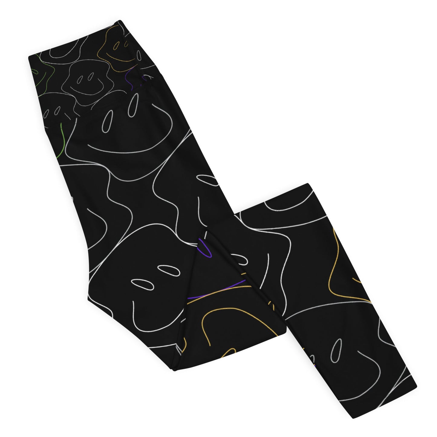 Smiley Waves Leggings - RegSmegLifeAll - Over Leggings