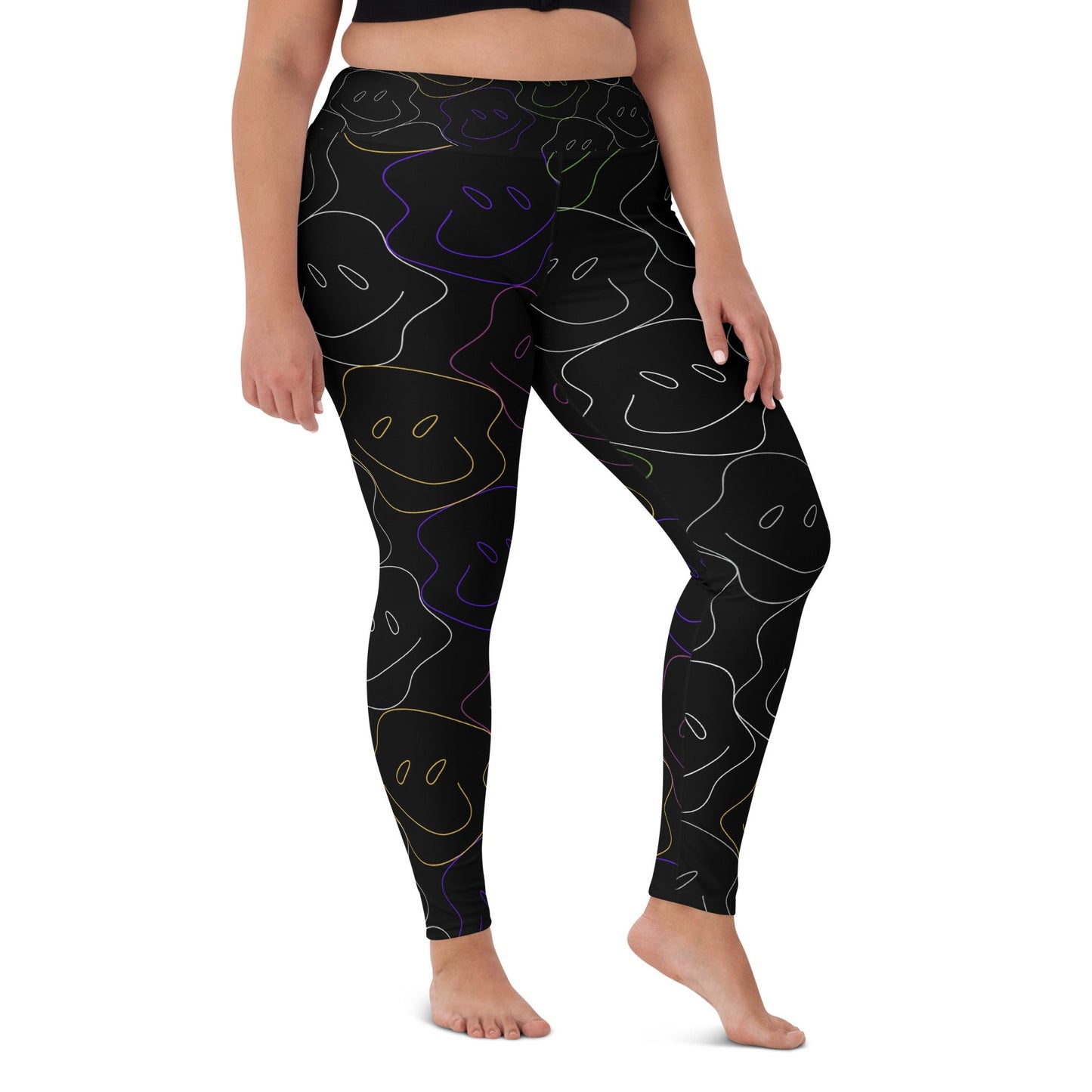 Smiley Waves Leggings - RegSmegLifeAll - Over Leggings