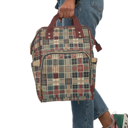 Stylish Checkered Plaid Pattern Print Trendy Backpack - RegSmegLifeBags