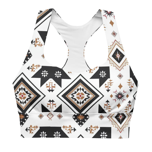 Tribal Geometric Sports Bra – Stylish and Supportive Activewear - RegSmegLife