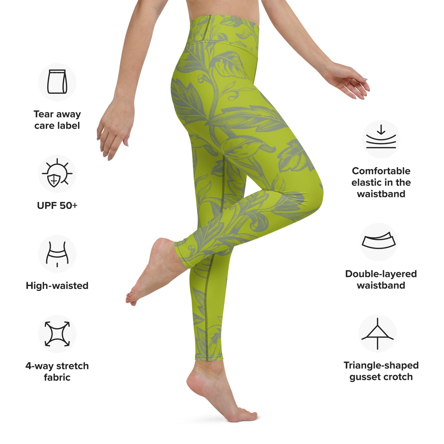 Vintage Storybook Vine Leggins - Muted Green - RegSmegLife