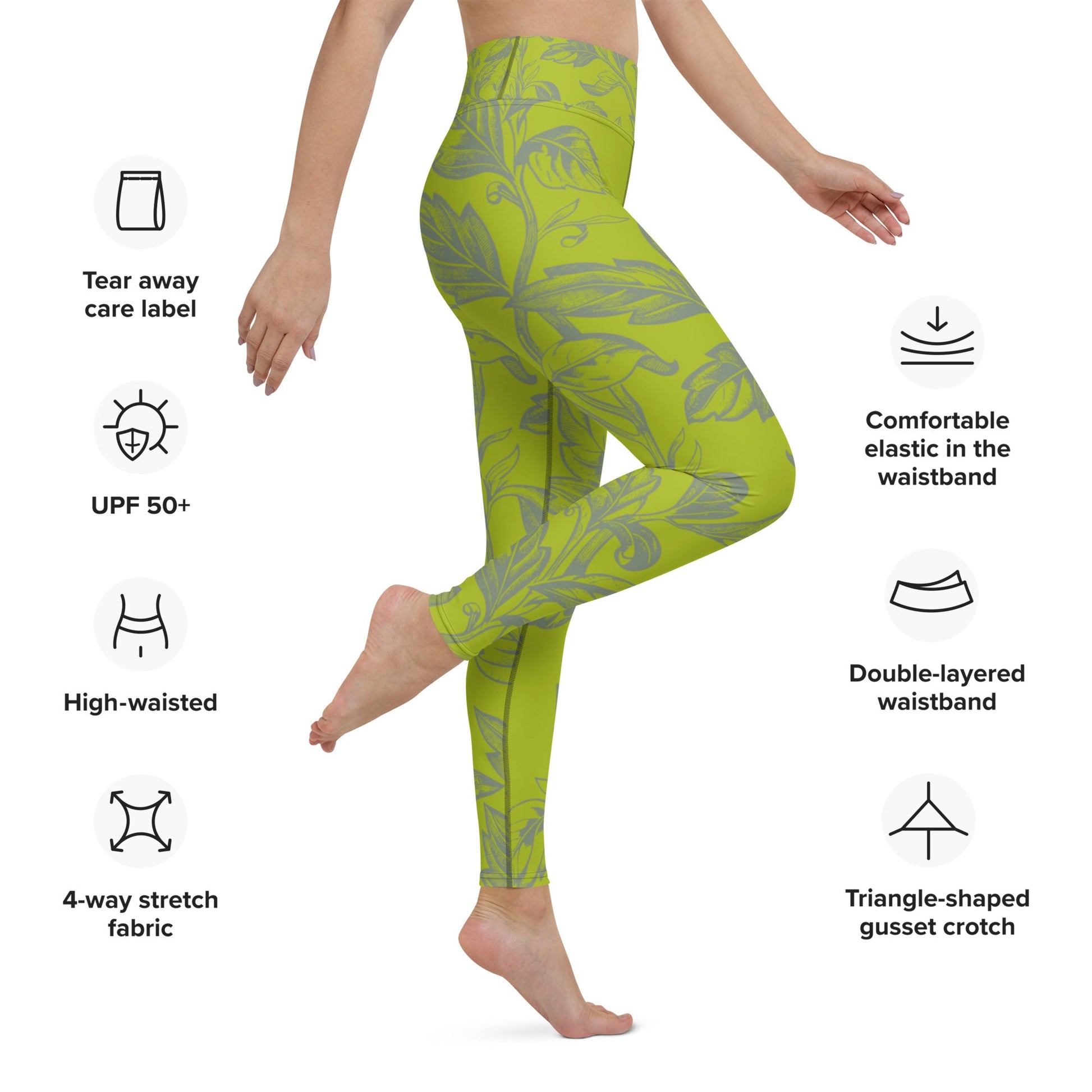 Vintage Storybook Vine Leggins - Muted Green - RegSmegLife