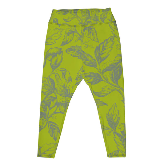 Vintage Storybook Vine Plus Size Leggings - Muted Green - RegSmegLifeLuxe Leggings